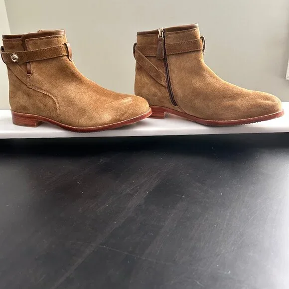 NWT Johnston & Murphy Women's size 9.5 leather bootie | Tan - Picture 2 of 6